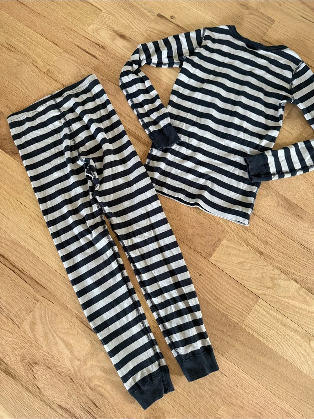 Hanna Andersson Black/Gray Striped Star Wars Darth Vader Pajama Set Sz 10